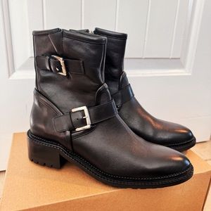 NEW Aquatalia Omayada Water Repellant Leather Moto Bootie